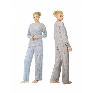 NWT Kate Spade Polka Dot Print Velour Pajama Set Medium